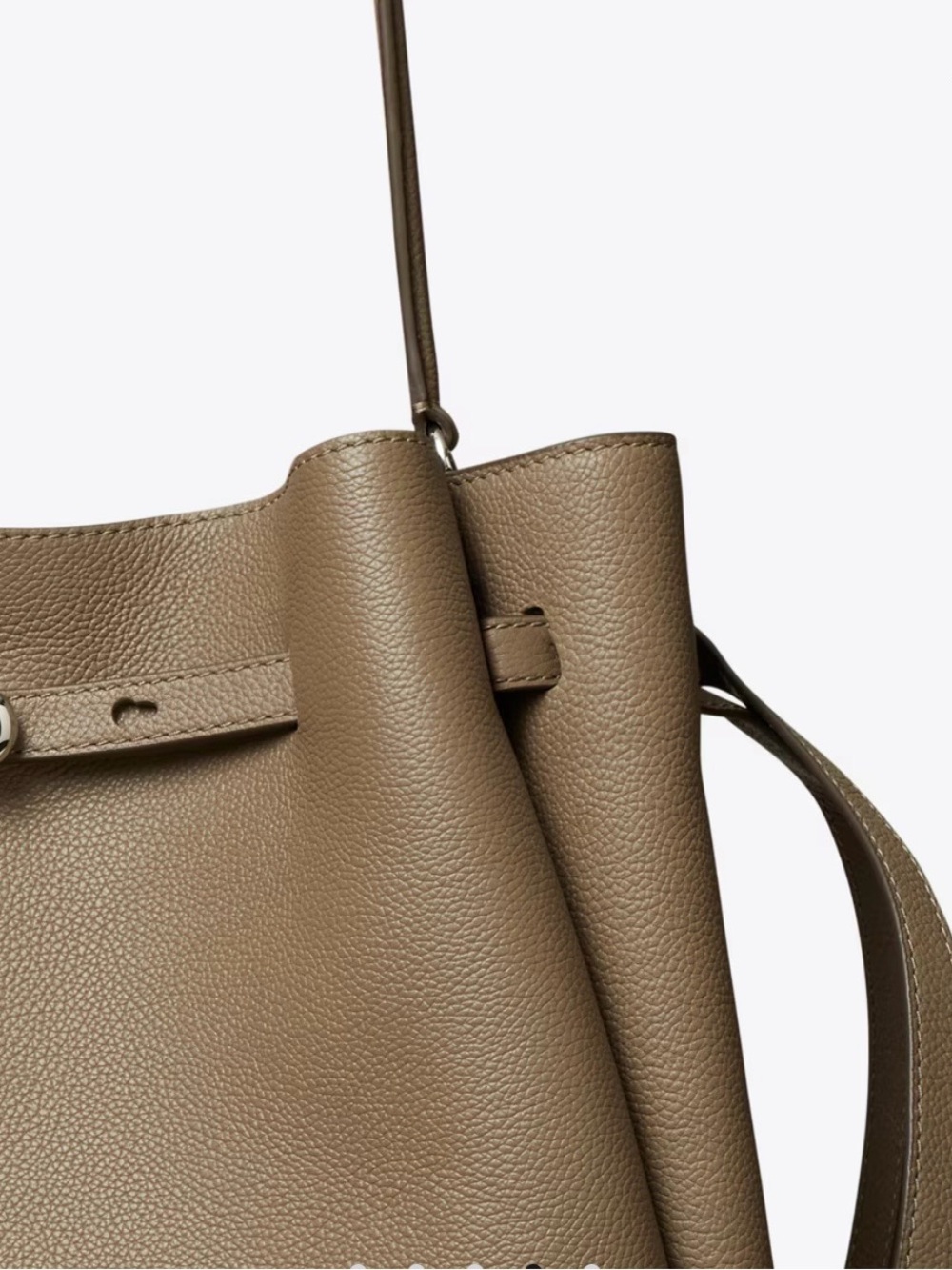 Tory Burch LARGE ROMY BUCKET BAG Wild mushroom new nvr worn won’t leave up long! - Picture 4 of 5